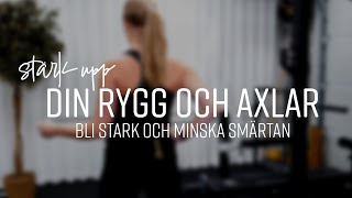 23 MINUTER rygg och axlar med gummiband  bygg upp styrka från början slipp smärta amp muskeltrötthet [upl. by Frentz206]