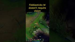 league of legends fiddlesticks w doesnt need vision leagueoflegends fiddlesticks jungle [upl. by Allesor]