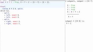 An Example with Conjunction and Disjunction in Coq [upl. by Jobina]