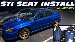 INSTALLING JDM STI FRONT  REAR SEATS IN THE WRX w Mickey Andrade [upl. by Dowell]