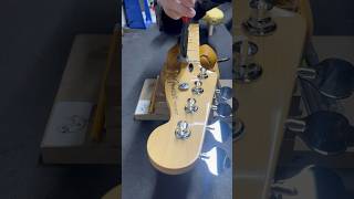 Fender Jazz Bass gets a brass nut Fender jazzbass jbass [upl. by Gawen]