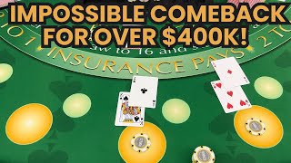 Single Deck Blackjack  500000 Buy In  TRYING TO MAKE NEARLY IMPOSSIBLE COMEBACK FOR OVER 400K [upl. by Annhej]