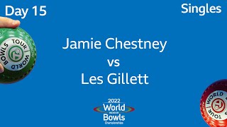 2022 World Indoor Bowls Championships  Day 15 Session 3 Jamie Chestney vs Les Gillett [upl. by Alekim]