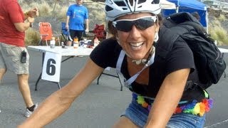 Watch Chrissie Wellington as Spectator at the 2012 Ironman World Championships [upl. by Akenal]