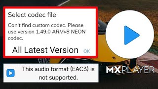 EAC3 audio not supported Mx Player  1490 ARMv8 NEON Codec  Codec problem [upl. by Pallua]