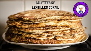 Galettescrêpes de lentilles corail  2 ingrédients [upl. by Ttevi]