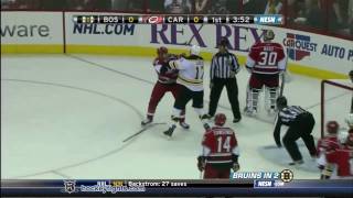 Milan Lucic vs Jay Harrison Feb 1 2011 [upl. by Wanyen435]