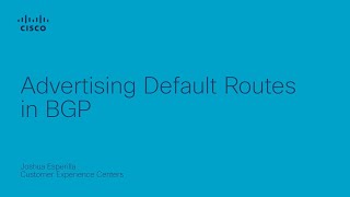 Advertising Default Routes in BGP [upl. by Aivatnuhs589]