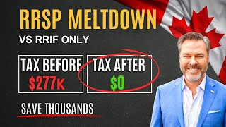 RRSP Meltdown vs RRIF Minimum Withdrawal Save Thousands [upl. by Herculie]