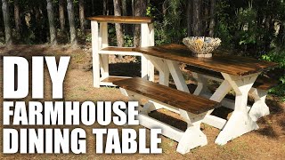 How To Build A Farmhouse Table with Build Plans [upl. by O'Hara]