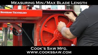 Measuring MinMax on bandsaw blades for sawmills and resaws [upl. by Nythsa]