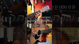 Most Beautiful Chord Progression  AmFCG Beginners Guitar Lesson guitarlesson guitar shorts [upl. by Esenaj]