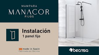 Instrucciones de montaje  Mampara MANACOR  1 panel fijo [upl. by Sirref]