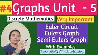 DM JNTUH R22ampR18  Euler Circuit  Eulers Graph  Semi Eulers path  Discrete Mathematics Important [upl. by Pascia]