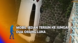 NGAWI  Mobil Sedan Terjun Ke Sungai Dua Orang Luka [upl. by Xena771]