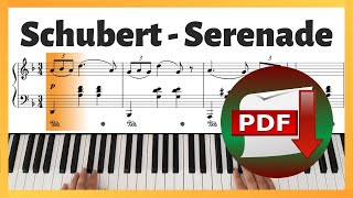 Schubert  Serenade D957 No4 Ständchen Easy Piano Sheet Music  Piano Tutorial [upl. by Enavi]