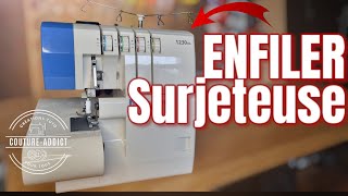 Comment ENFILER une SURJETEUSE LIDL Pfaff Element 1230 OL ✂️ [upl. by Eidderf]