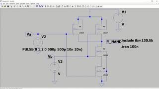 CMOS NAND amp NOR Gate Characterization Using LtSpice [upl. by Nehtan]