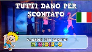 Canzoni Per Bambini  Danza  Video  TUTTI DANO PER SCONTATO  Minidisco  OLD [upl. by Ytirehc]