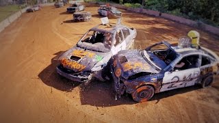 Double Figure Eight Demolition Derby at 2014 Goshen Stampede Connecticut Aerial Photography amp Video [upl. by Hagi618]