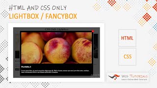 CSS ONLY LIGHTBOX  How to create a lightbox using CSS only [upl. by Bullivant555]