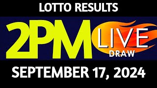 Lotto Result Today 200 pm draw September 17 2024 Tuesday PCSO LIVE [upl. by Uyekawa]