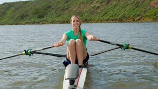 30Minute Rowing Workout on Live Water with Hydrows Laine  Newport Beach California [upl. by Farra200]