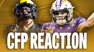 College Football Playoff Reaction Show  Washington vs Texas Alabama vs Michigan [upl. by Lynnelle]