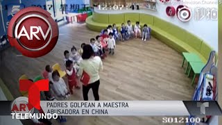 Fuerte golpiza a maestra abusadora en China  Al Rojo Vivo  Telemundo [upl. by Otecina417]