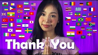 ASMR Say ‘Thank you’ in 64 Languages for 1 Hour 🌏 [upl. by Batory]