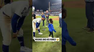 Mookie Betts shares his Game 2 victory with his loved ones ❤️ WorldSeries [upl. by Guttery]