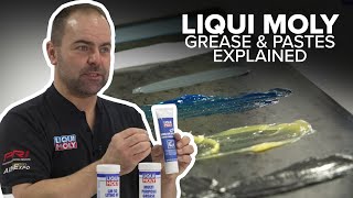 LIQUI MOLY Grease amp Pastes Explained AntiSqueal Ceramic Assembly Paste  Lithium MoS2 Grease [upl. by Jegar]