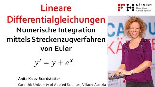 Numerische Integration einer Differentialgleichung 1 Ordnung mit dem Streckenzugverfahren von Euler [upl. by Anayrb857]