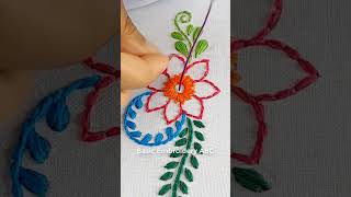 allover flower design for dress hand embroidery handembroidery bordadofantasia [upl. by Ecirtnom]