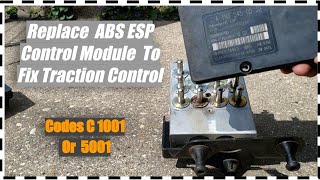 Remove Control Module Unit Mercedes Crossfire NO TRACTION ABS ESP Codes C1001 5001 [upl. by Puduns]