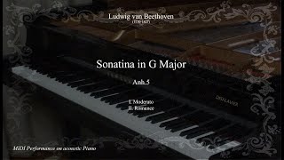 Lvan Beethoven Sonatina No 1 in G Major Anh 5 No 1 for Piano [upl. by Zara]