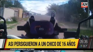 🚨 Persecución en tiempo real a un ladrón de motos en La PLata [upl. by Annaej]