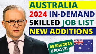 Australia Visa for InDemand Jobs in 2024  Australia Skilled Occupation List [upl. by Glory]