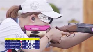 2018 European Championship Shotgun Leobersdorf Austria  Trap Women Junior Final [upl. by Nirtiak203]