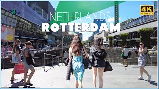 Walking Tour in Rotterdam  Centrum  Central Station  UHD 4k 2022 🇳🇱 [upl. by Nhojleahcim]