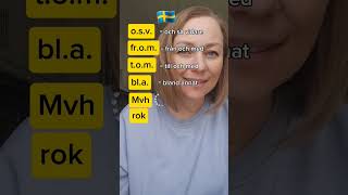 Vanliga svenska förkortningar [upl. by Courtenay]