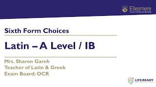 Ellesmere College  A Level Choices Latin [upl. by Eahsal]