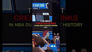 The Most CREATIVE Dunks in NBA Dunk Contest History 🤯🏀 Pt 1  nba shorts [upl. by Wier]