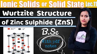 lec11wurtzite structure of ZnS ionic solids bsc  By Nainu Thakur [upl. by Retseh]