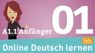 Online Deutsch lernen  A11 Anfänger  sich vorstellen  das Alphabet  die Zahlen  Aussprache [upl. by Lohrman]