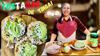 ¡TOSTADAS de tinga de pollo ¡FÁCIL RÁPIDO y DELICIOSO [upl. by Anorahs131]