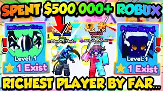 🤑RICHEST PLAYER SPENDS 500000 on Banning Simulator X Roblox [upl. by Dubenko]