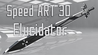 C4D Speed ART 3D  Elucidator sword Kirito [upl. by Siskind951]