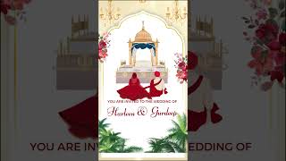 Sikh Wedding invitation 48 wedding howtomakeweddinginvitationcard weddingstationery [upl. by Zenas]