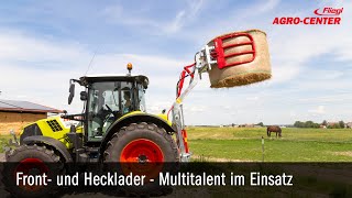 Frontlader Hecklader Anbauen nachrüsten hydraulisch Traktor Schlepper  Fliegl Agro Center [upl. by Nettirb]